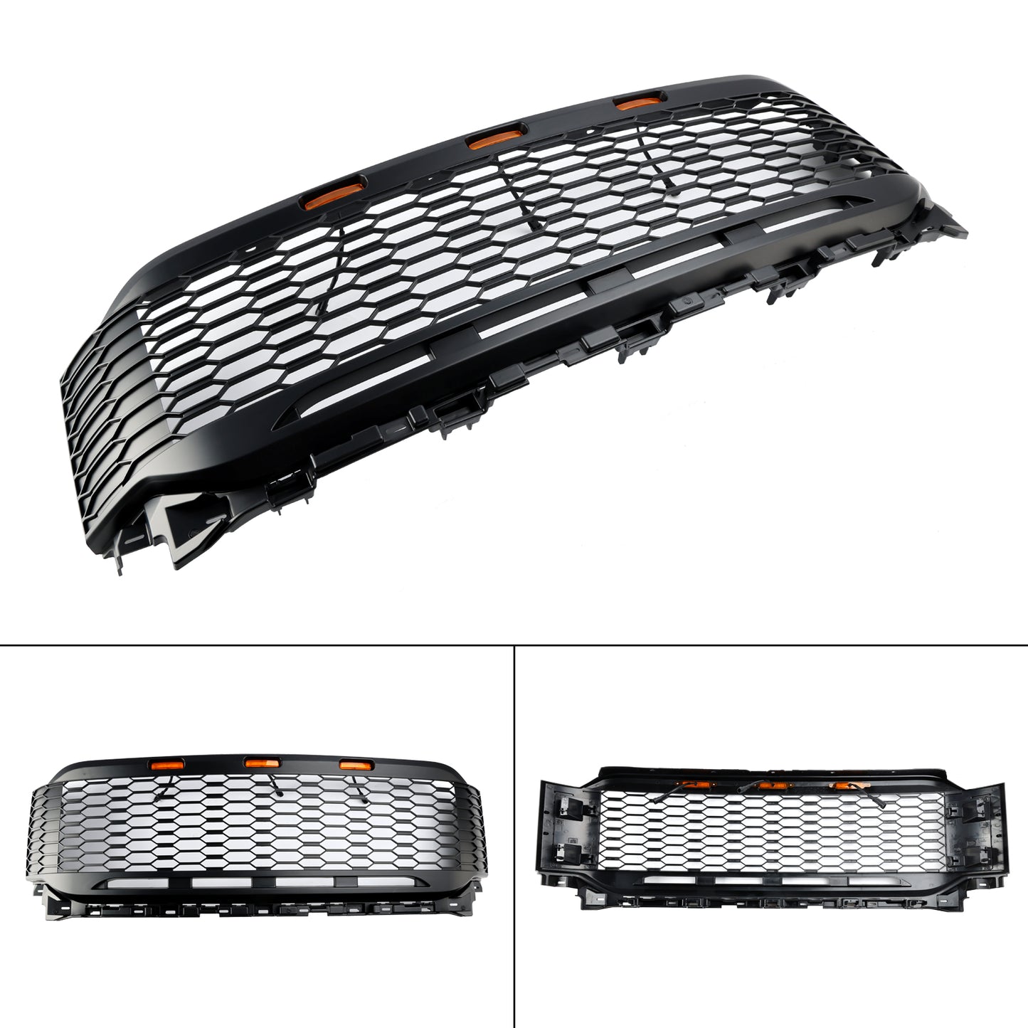 Replacement ABS Front Bumper Grill Grille Fit Ford F150 2021-2023 Raptor W/ LED