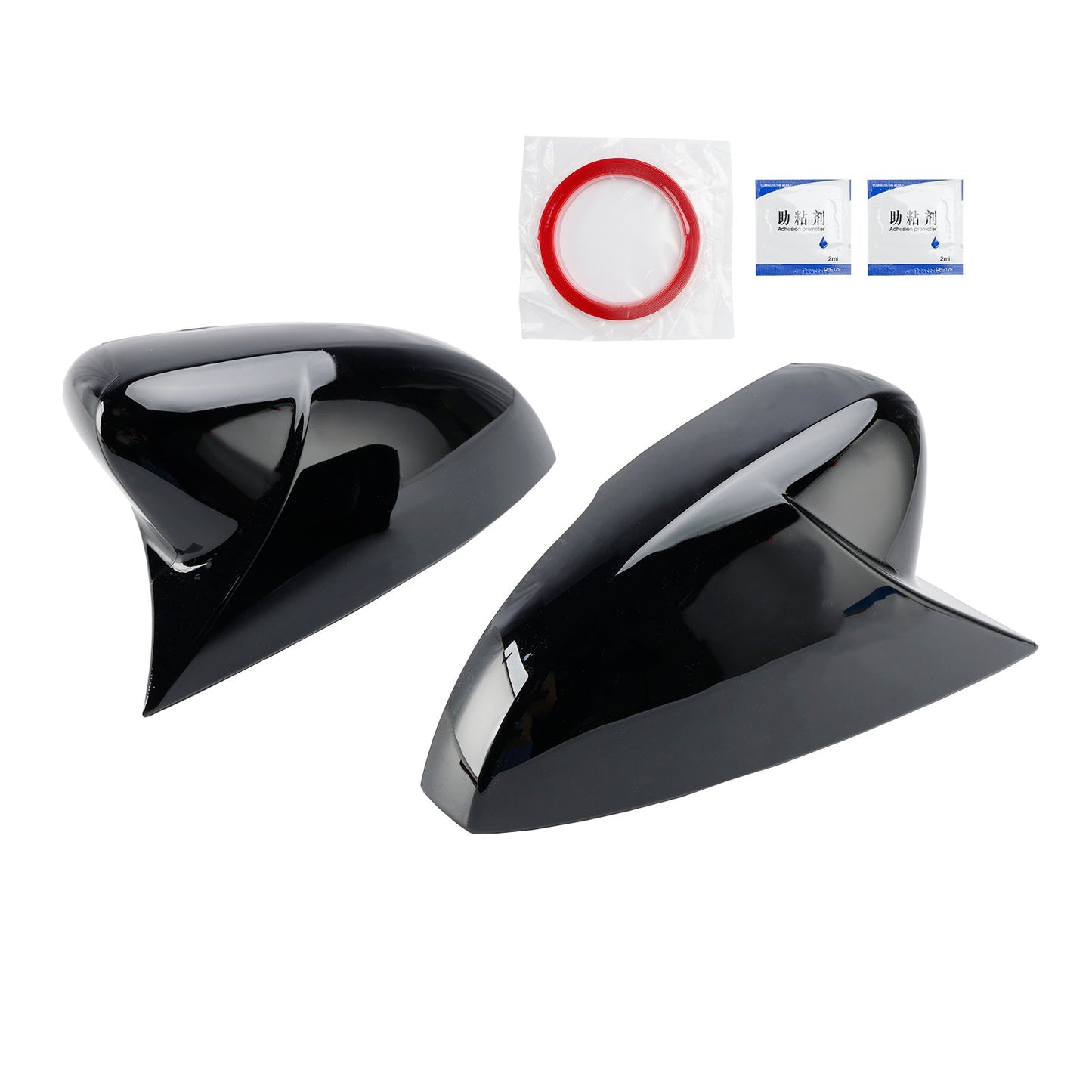 2009-2017 VW Polo MK5 Gloss Black Wing Door Mirror Cover Caps Left + Right