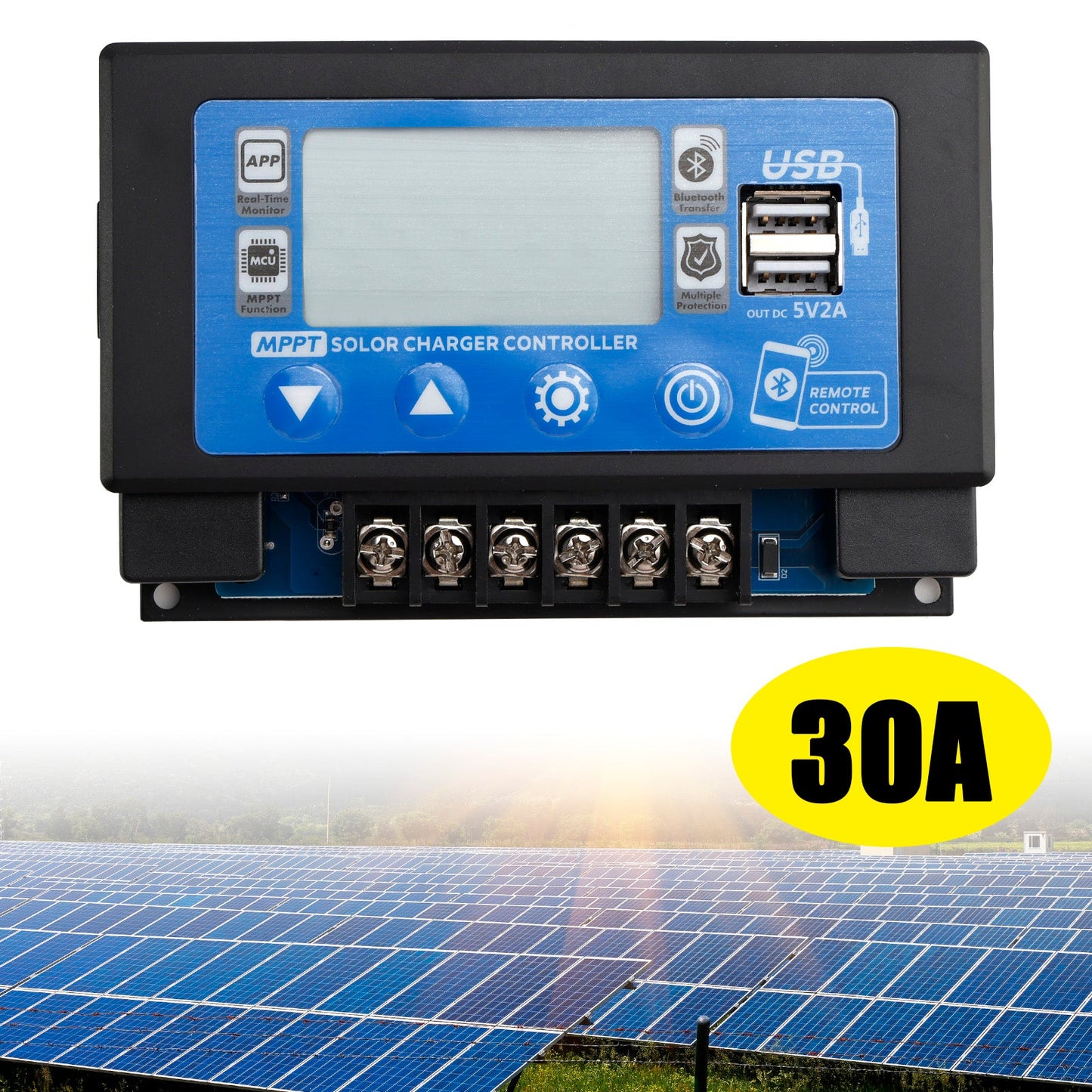 30/60A Embedded Snap-On Energy Storage Dedicated MPPT Solar Controller Bluetooth