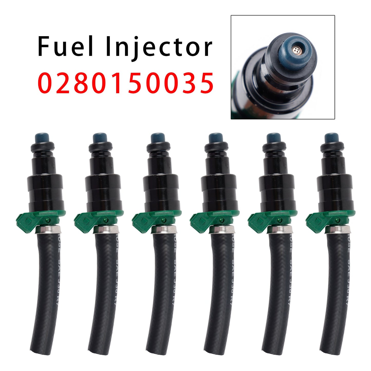 Fit For OPEL Commodore B GS/E 2800 EC 6PCS Fuel Injector 0280150035