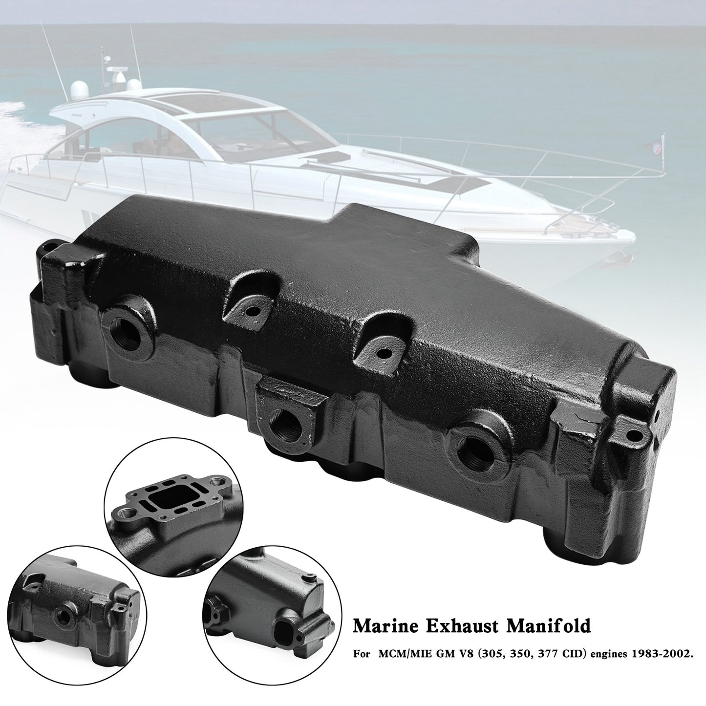 Marine Exhaust Manifold 18-1953-2 87114 860246 For MCM/MIE GM V8 (305, 350, 377 CID)