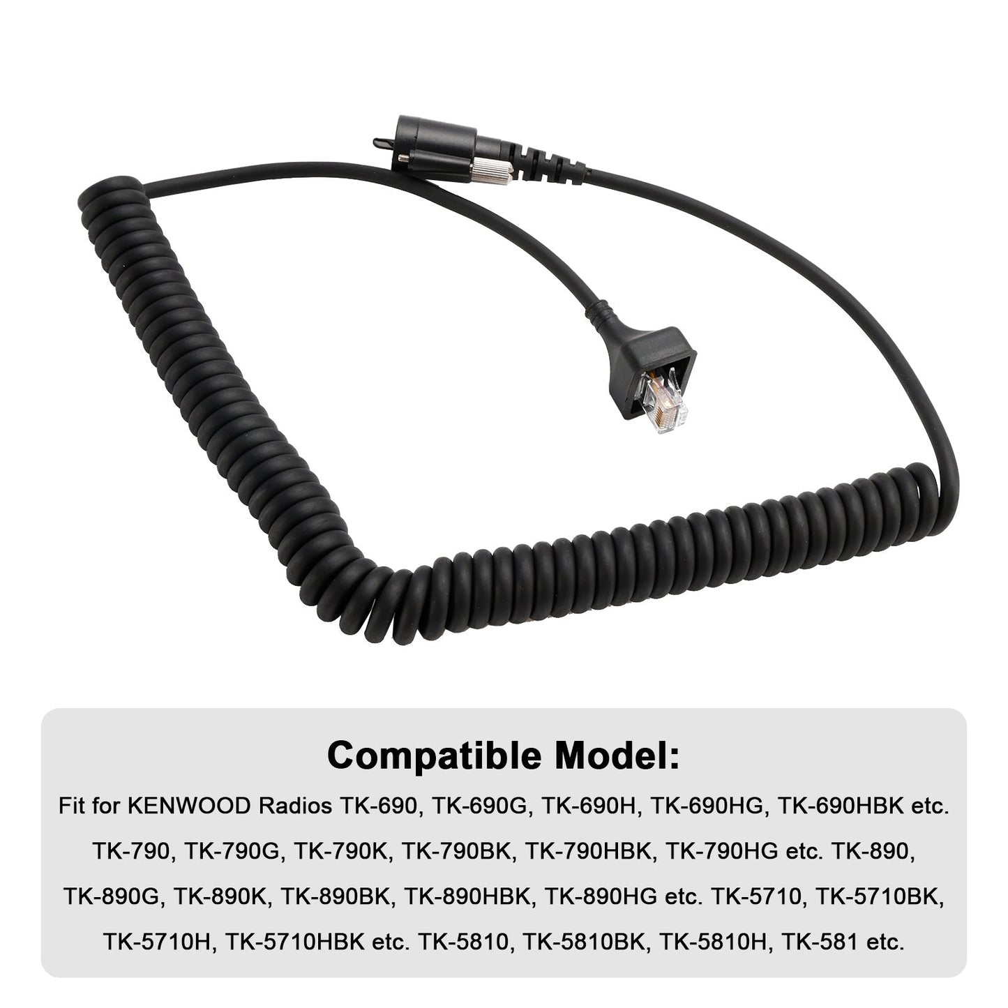 KMC27 Microphone Hand Microphone Cable For KENWOOD TK-690 TK-790 TK-890 TK-5710