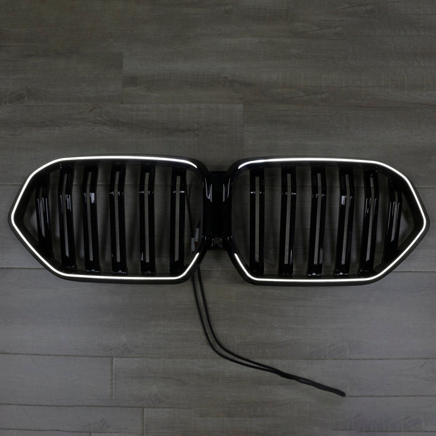 2023-2025 BMW X6 G06 M60i W/Camera Hole Double Slat Front Bumper Grille