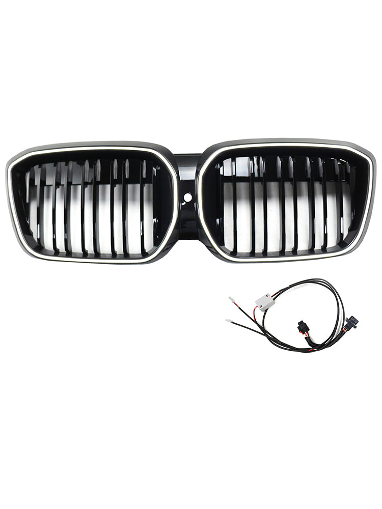 2022-2024 BMW IX3 G08 LCI Double Slat Black Front Kidney Grill Grille