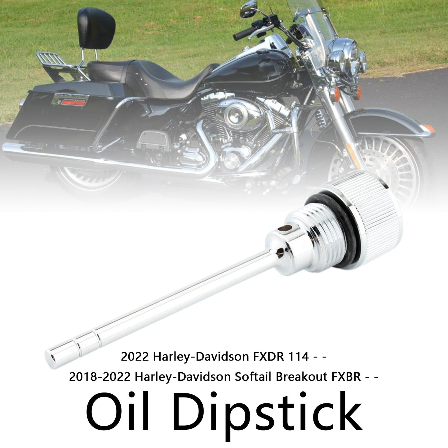 1105-0022 Oil Dipstick Tank Cap Plug For Softail Road Glide 07-19