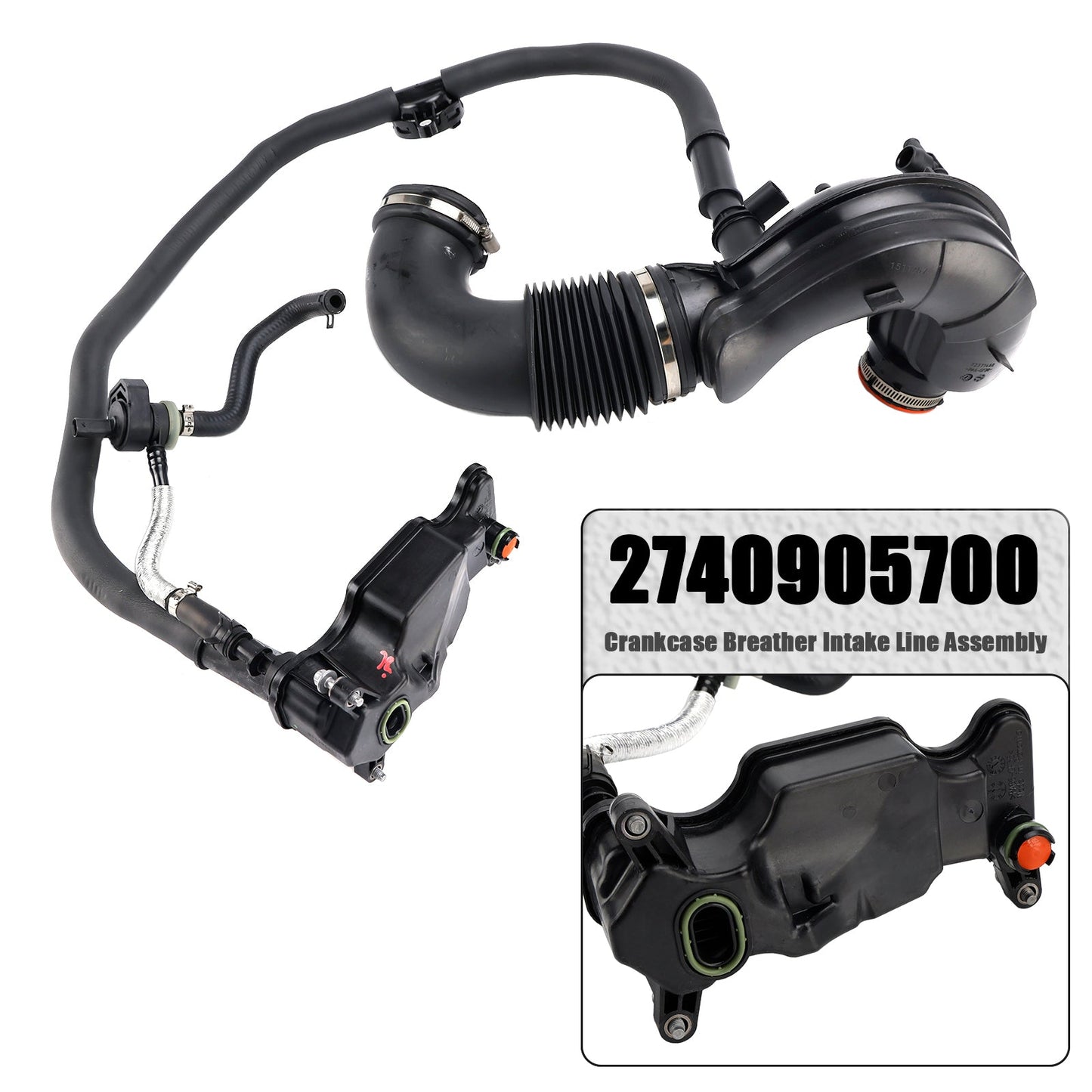 2016- For Mercedes-Benz C-Class Sports Car Edition (C205) Crankcase Breather Intake Line Assembly A2740905700