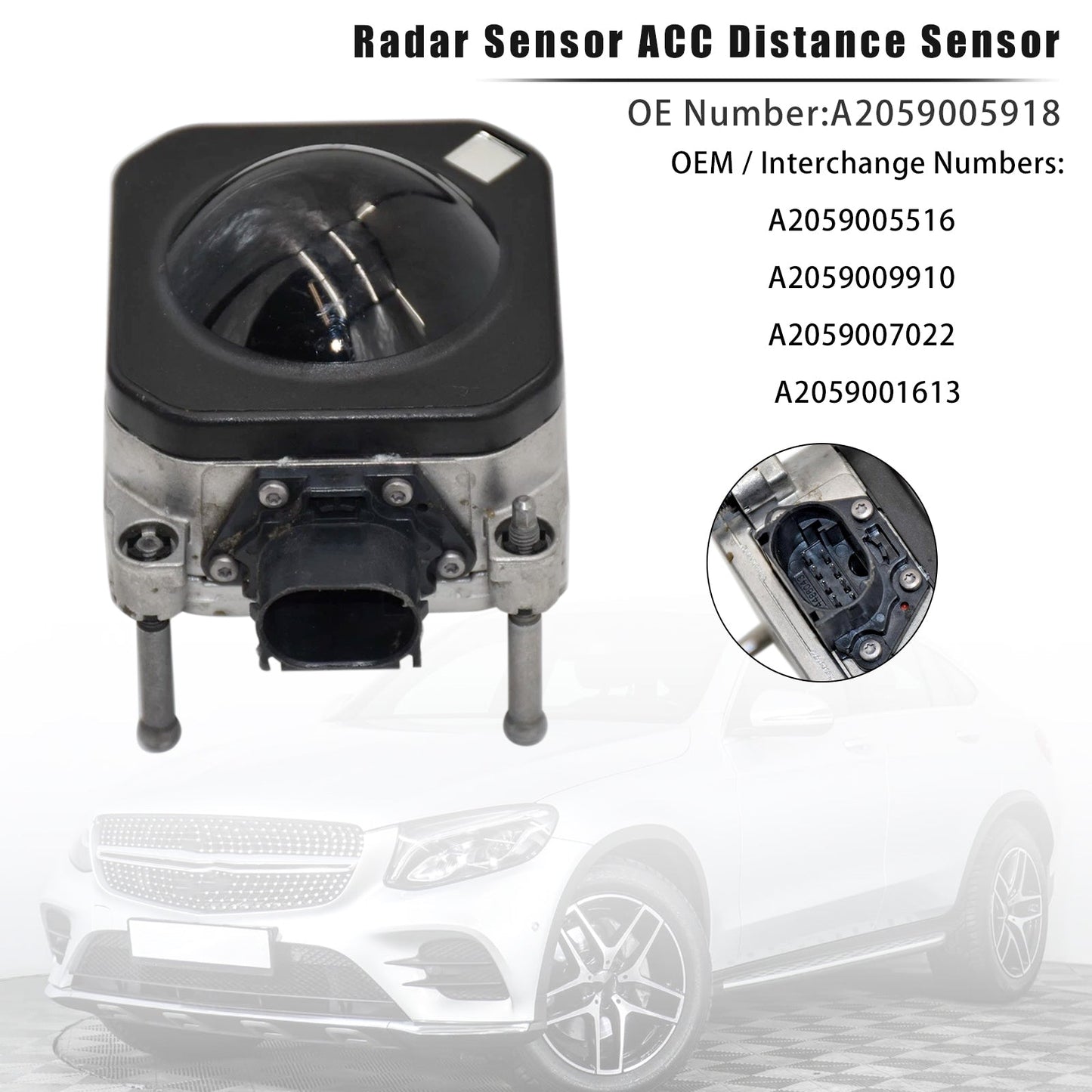Front Radar Sensor ACC Distance Sensor For C-CLASS S205 A2059005918 A2059009910