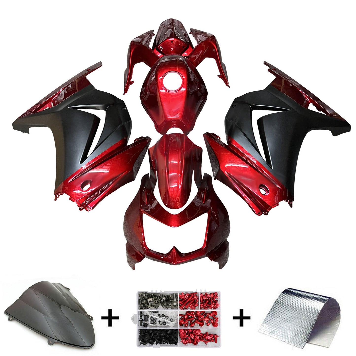 Injection Fairing Kit Bodywork Plastic ABS fit For Kawasaki EX250 Ninja250R 2008-2012