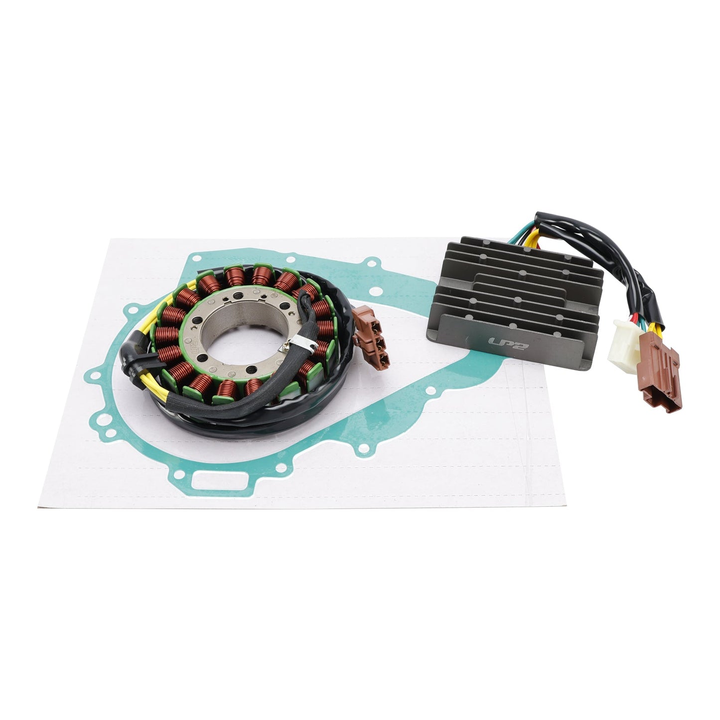 2006-2009 Aprilia RSV 1000 Tuono Factory Magneto Coil Stator + Voltage Regulator + Gasket Assy AP0685330