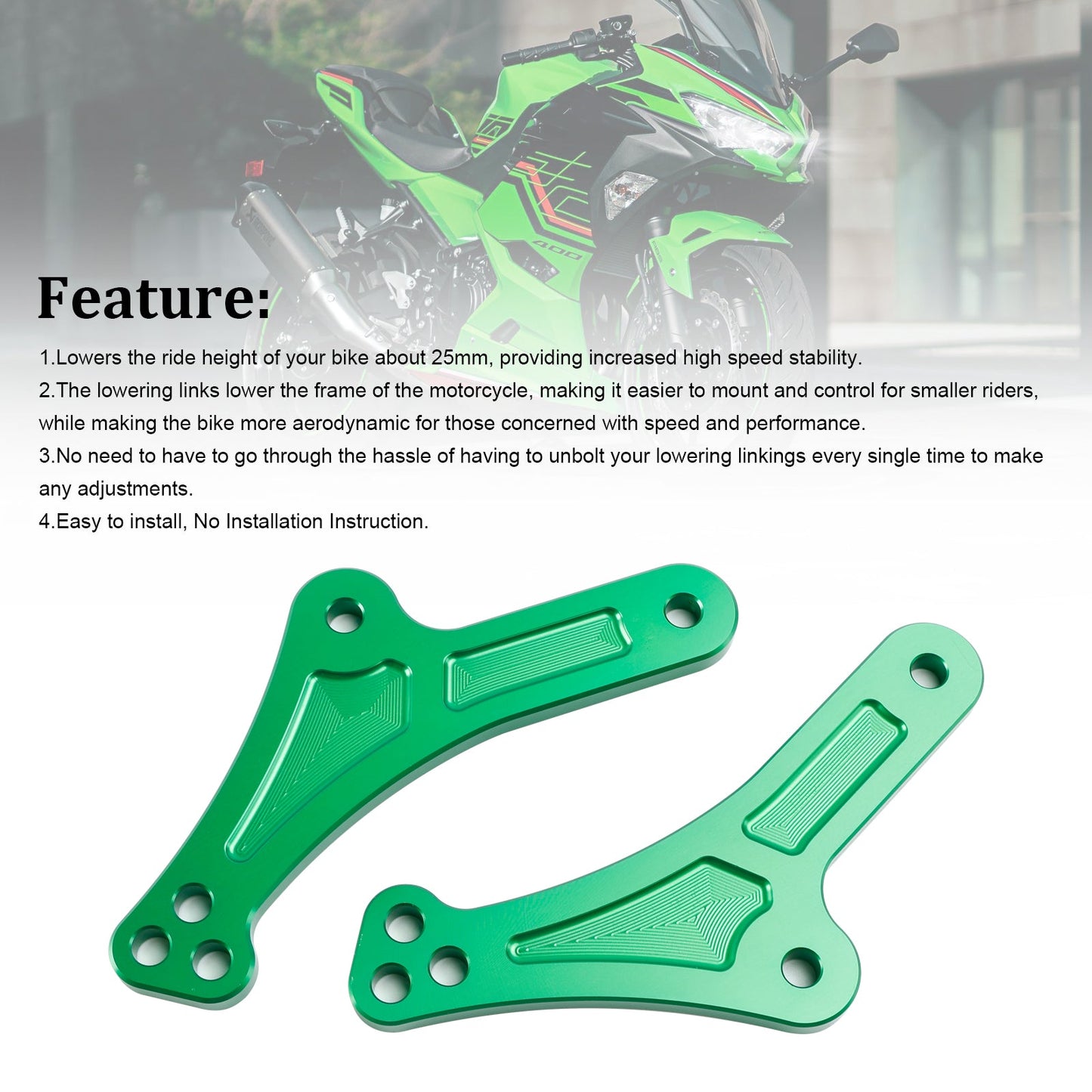 2023-2024 kawasaki ZX-25R ZX-4R Adjustable Lower Suspension Links For