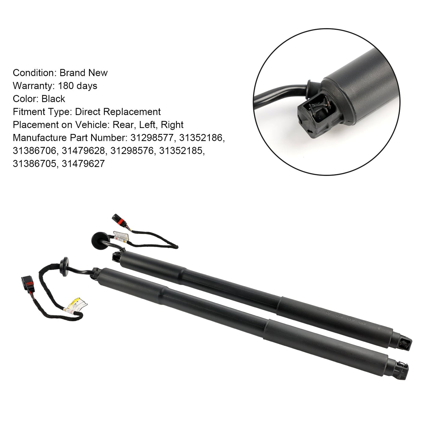 04.2012-12.2015 Volvo XC60 I SUV (156) D3 2PCS Power Liftgates Lift Support 31386705 31386706