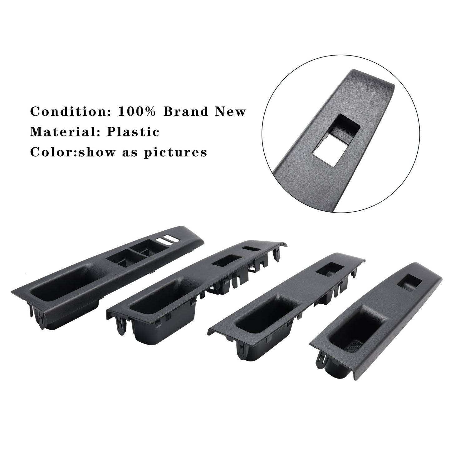 4pcs Window Switch Panel Bezel Trim For Toyota Yaris 2012-2014 74232-52550-C0 74231-52650-C0
