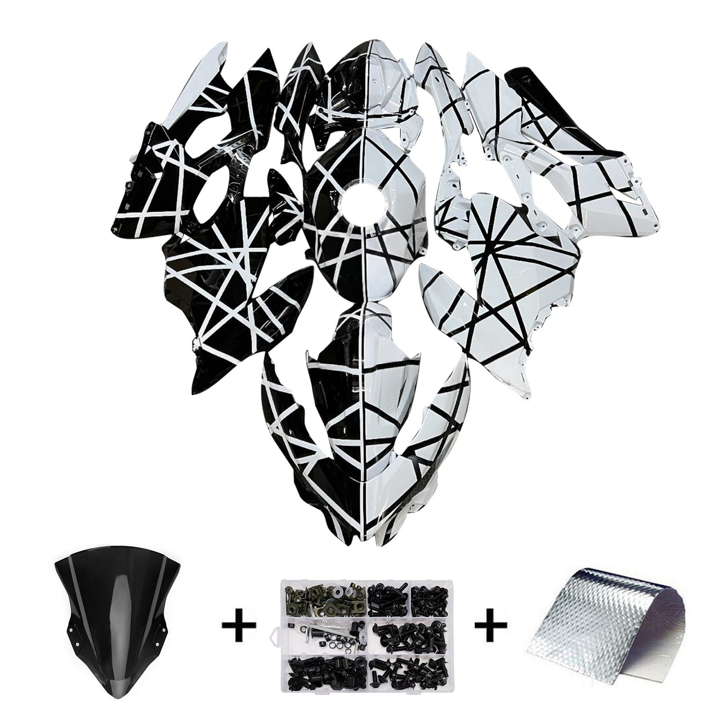 Injection Fairing Kit Bodywork Plastic ABS fit For Kawasaki EX400 Ninja400 2018-2024