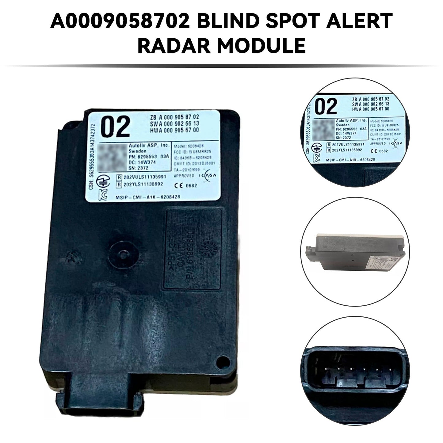 Mercedes Benz W212 E350 S550 Radar Sensor Blind Spot A0009058702
