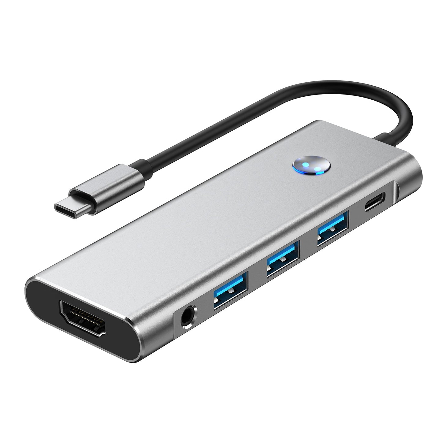 9 in 1 TYPE-C+USB3.0 USB2.0 HDMI SD/TF PD100W Audio Data Interface Hub Adapter