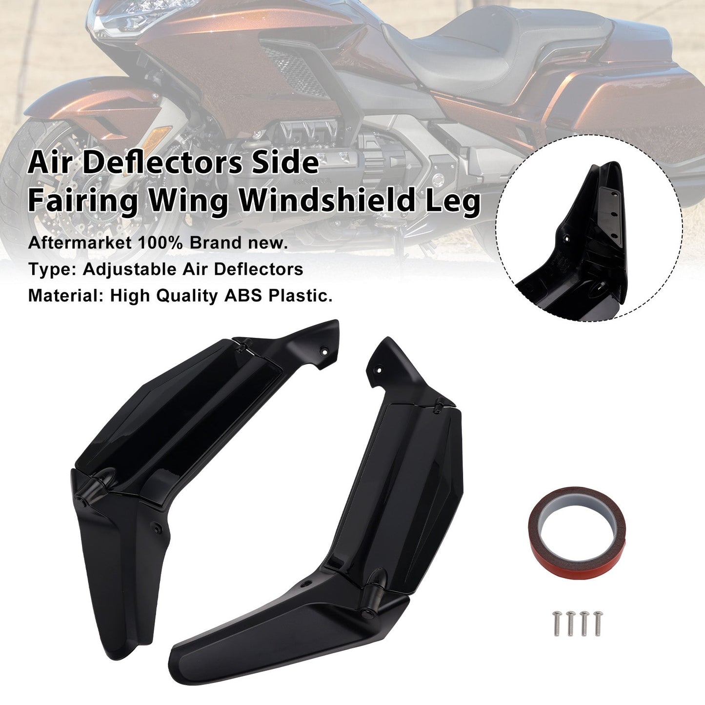 2018-2024 Honda Goldwing GL1800 Air Deflectors Side Fairing Wing Windshield Leg