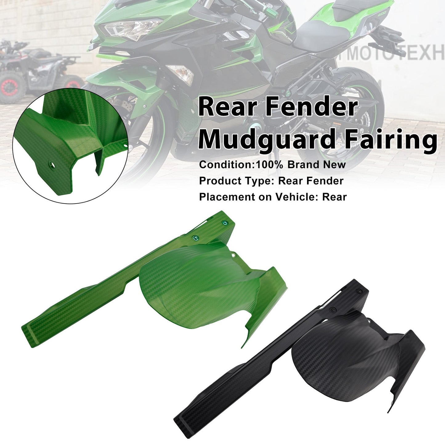 Rear Fender Fairing For Kawasaki Ninja 400 Z400 Ninja 500 Z500 2018+