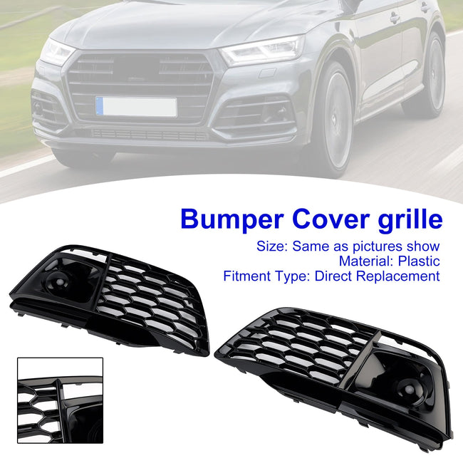 2018-2022 Fit Audi Q5 SQ5 Fog Light Grille Cover 80A807679L Pre-Facelift W/ACC