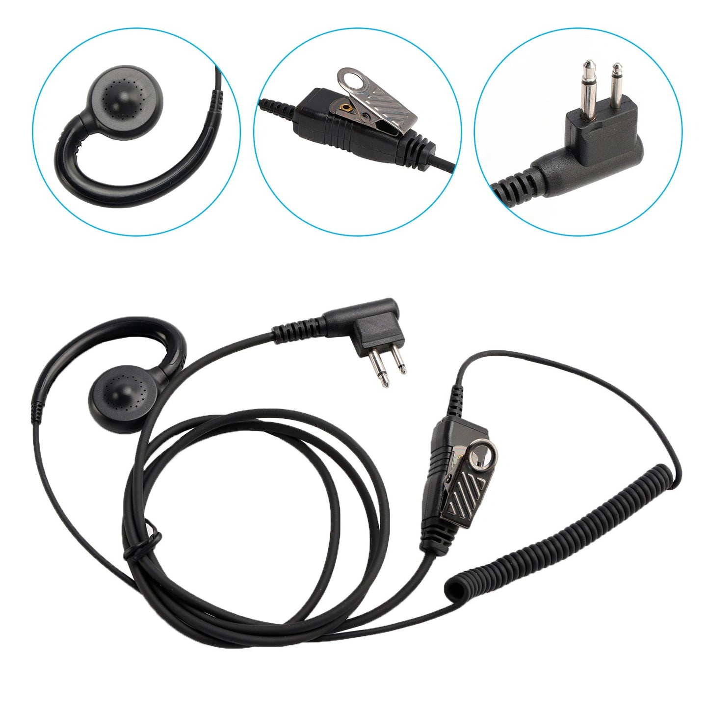 M-018 Small PTT-B6 Curve Hook Earhook Headset For GP2000 CP88 SP10 PRO1150 P040