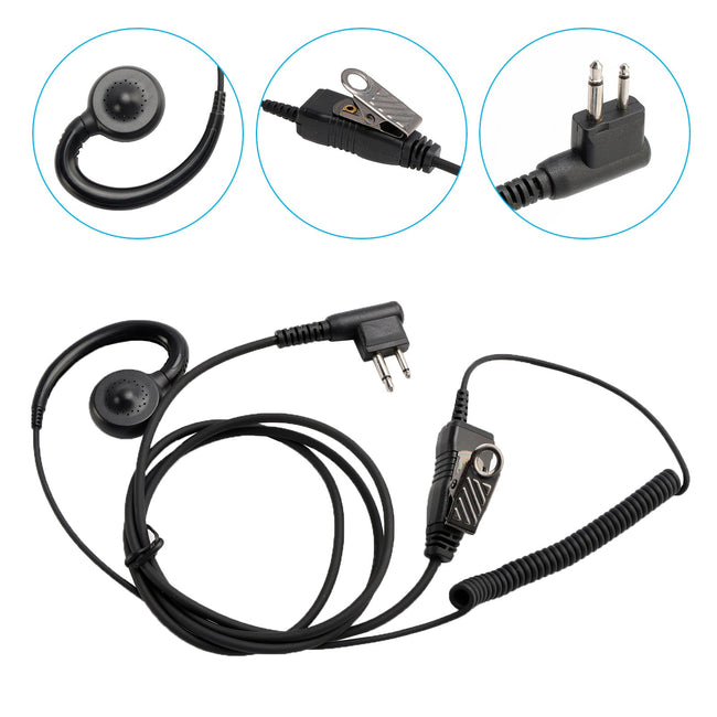 M-018 Small PTT-B6 Curve Hook Earhook Headset For GP2000 CP88 SP10 PRO1150 P040