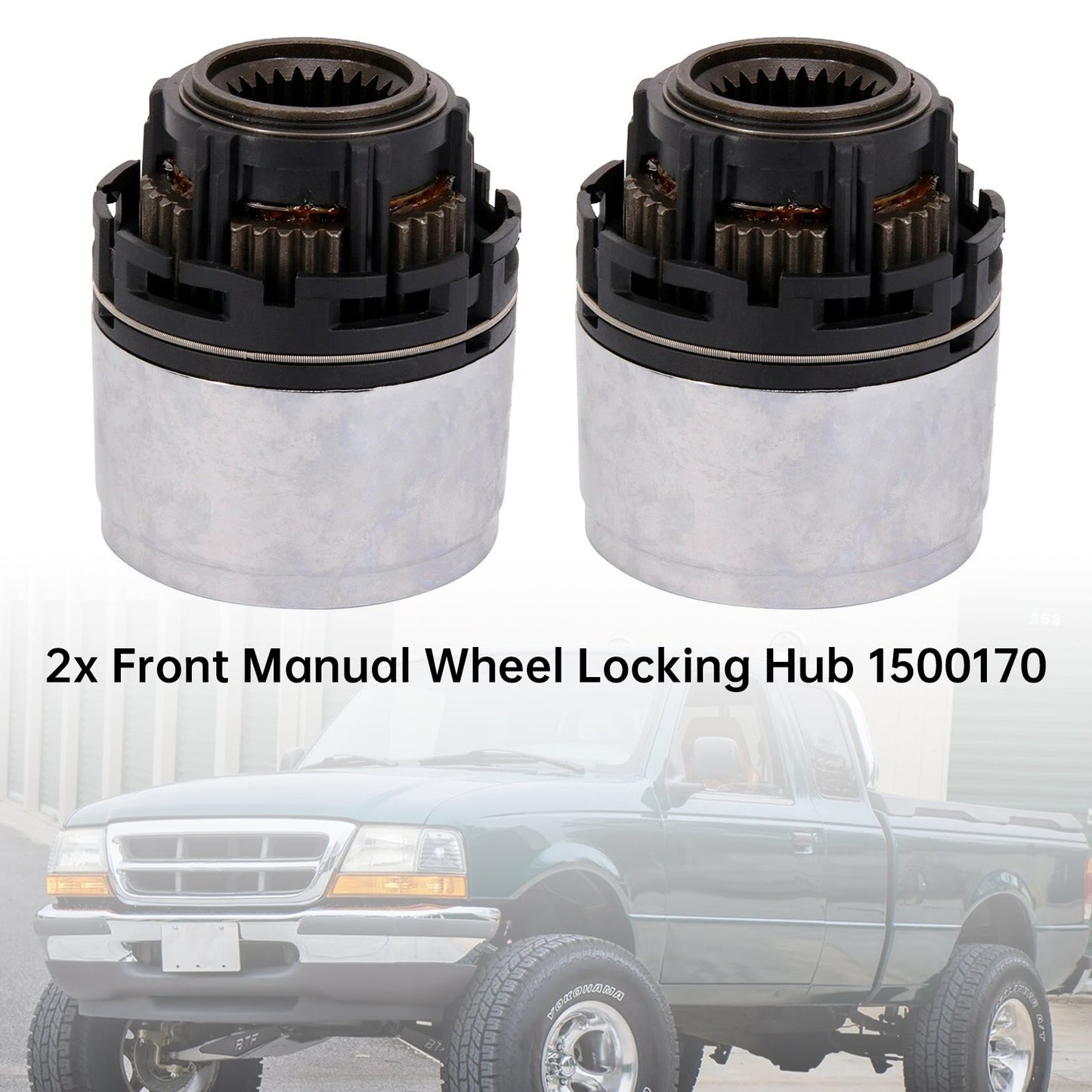 2x Front Manual Wheel Locking Hub 1500170 For Ford Ranger