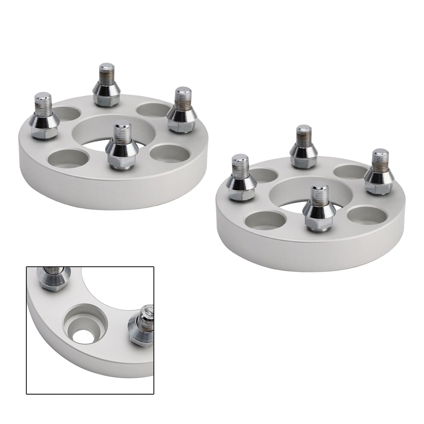 1" Wheel Spacers Kit Cable Golf Carts Lug Nuts Silver For Yamaha Club Car Ezgo