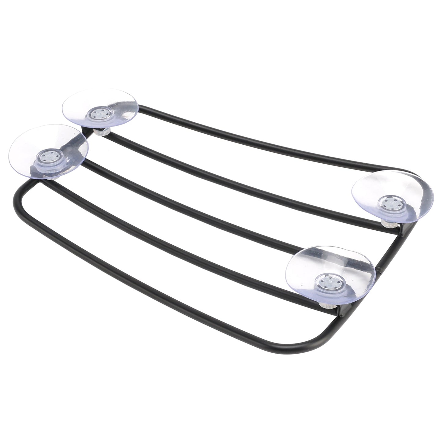 Classic Style Motorcycle Black Universal Parcel Tank Rack Carrier w/Suction Cups