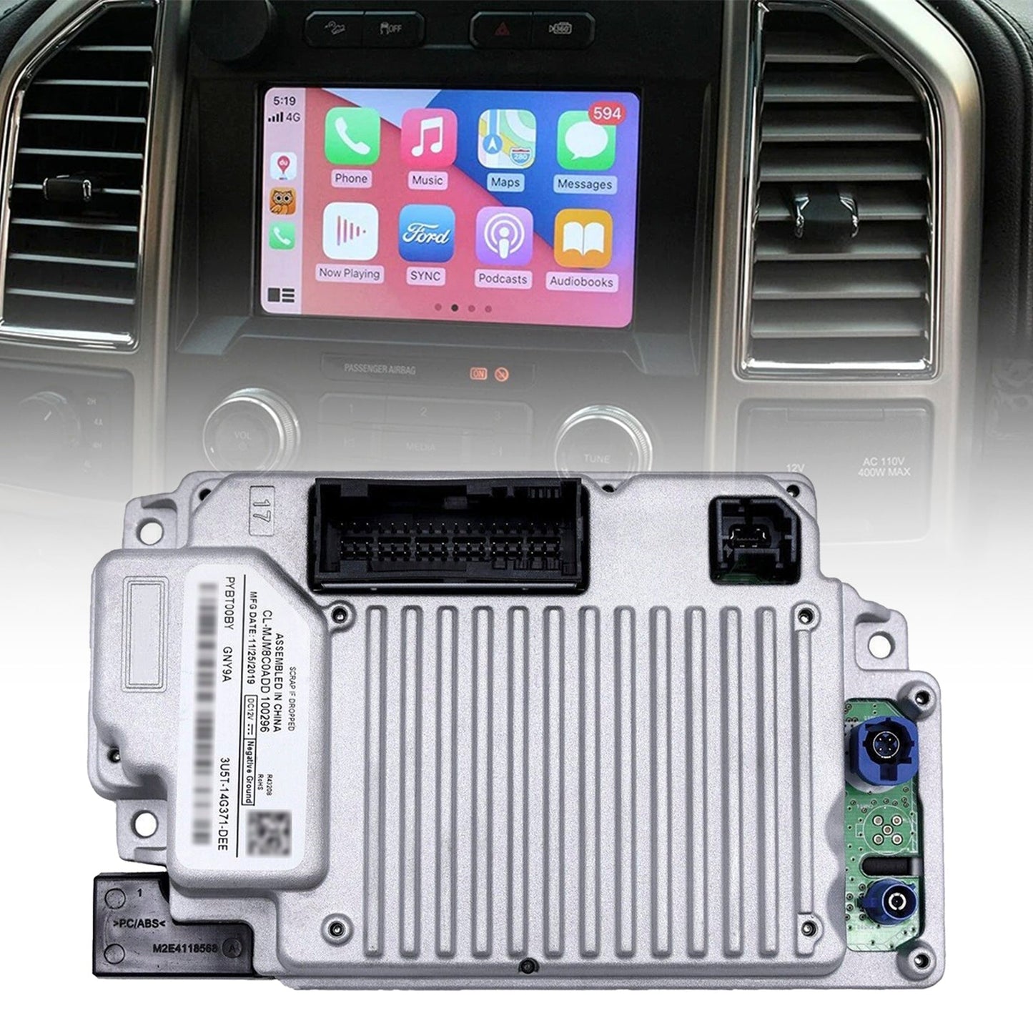 2016+ Ford Transit 150-350 Sync 3 APIM 3.4 Navigation Module HP5T-14G371-CAG HL3T-14G370-GCD