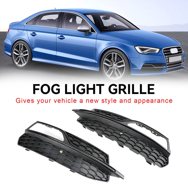 Lower Bumper Fog Light Cover Grill Grille Fit AUDI A3 S3 S-Line 2013-2016