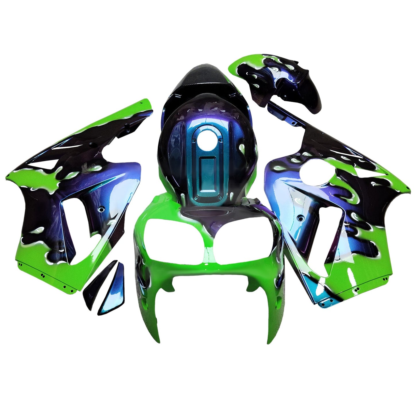 Injection Fairing Kit Bodywork Plastic ABS fit For Kawasaki ZX12R 2000-2001