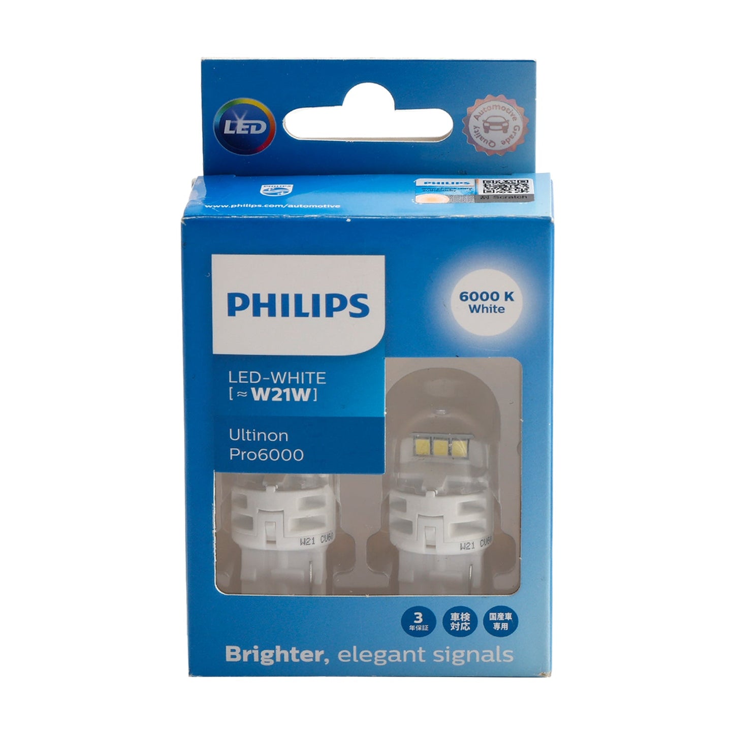 Car Light LED-WHITE Ultinon Pro6000 W21W 11065CU60 For PHILIPS