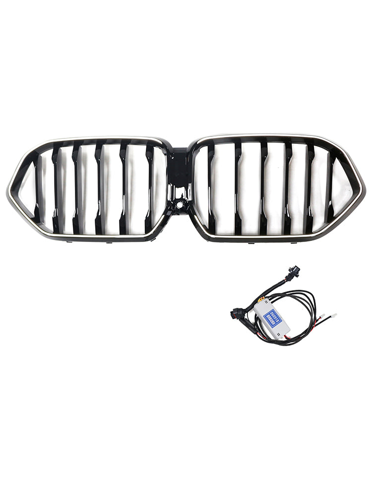 2023-2025 BMW X6 G06 M60i W/Camera Hole Black Front Bumper Grille Grill