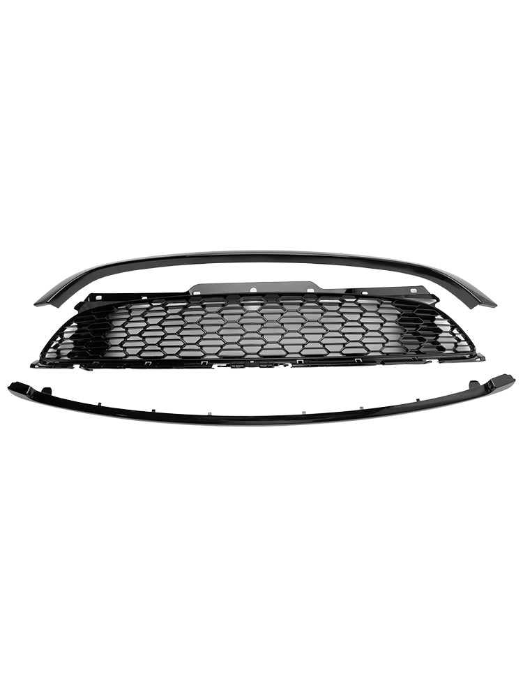 2011-2015 MINI R58 Cooper S & JCW 2-Door Coupe 3PCS Gloss Black Front Grill Grille