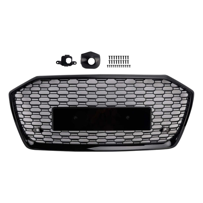 2019-2023 Fit Audi A6 S6 W//O ACC RS6 Style Honeycomb Mesh Front Grille Grill