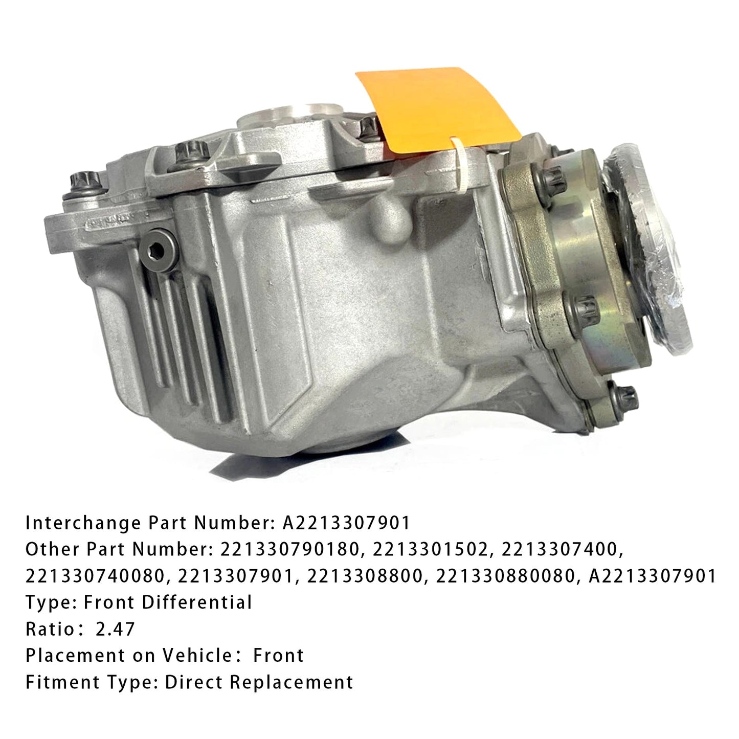 Mercedes-Benz Cls450 S63 S450 Front Axle Differential Assembly 2.47 Gear A2213307901