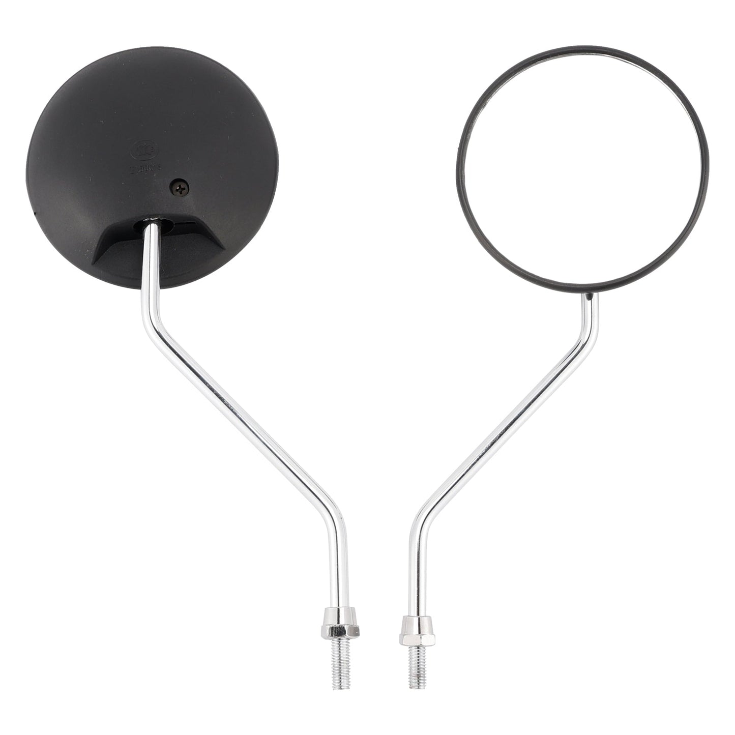 Round Black with Chrome Arm Mirror 8mm For Honda NA/NC/NN/NQ/NX/PA/SE/TG50 C70