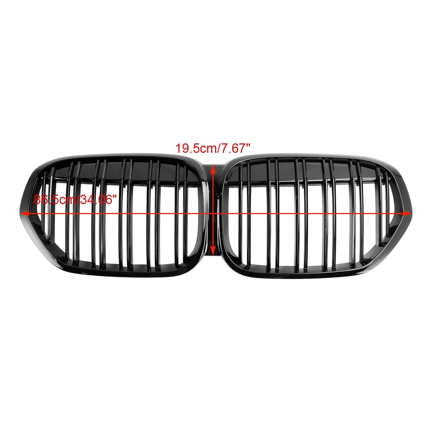 2019-2021 BMW X1 F48 F49 Dual Slat Gloss Black Front Kidney Grille Grill