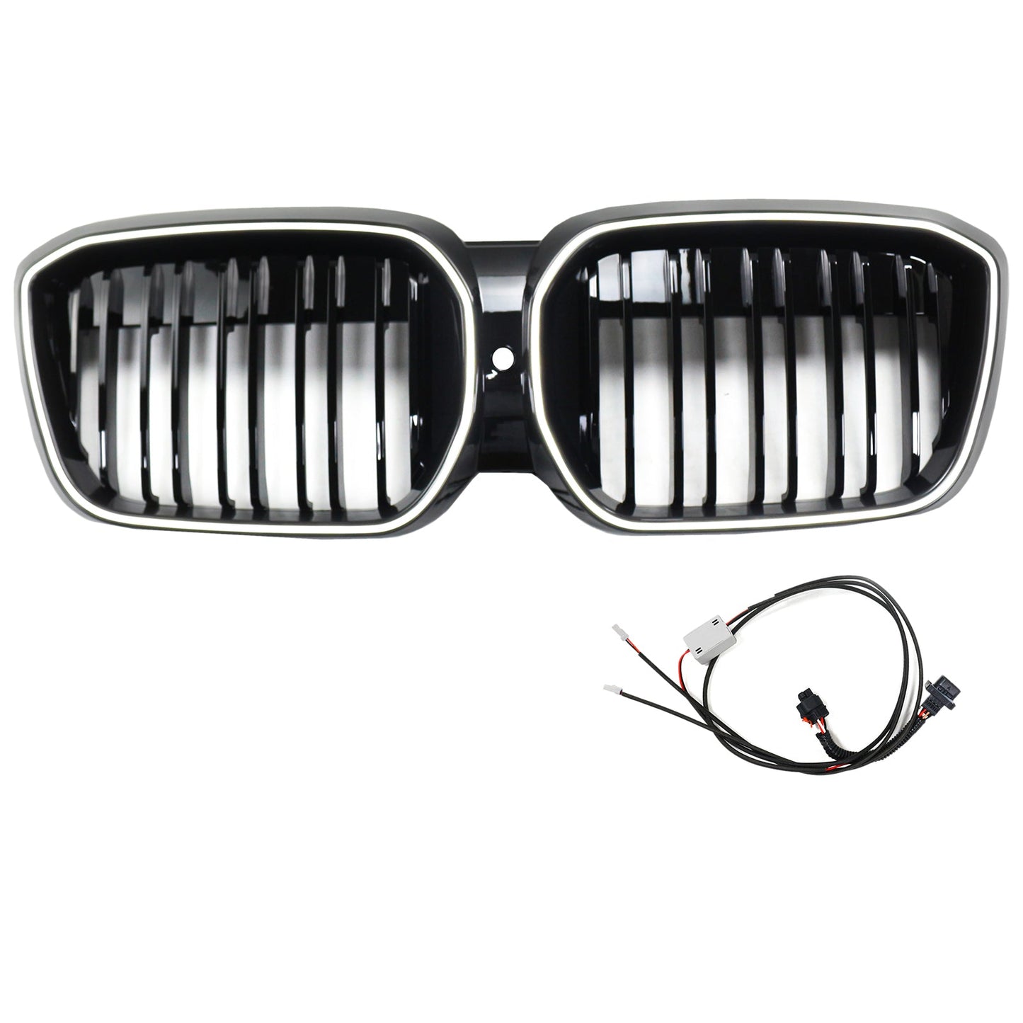 2022-2024 BMW IX3 G08 LCI Double Slat Black Front Kidney Grill Grille