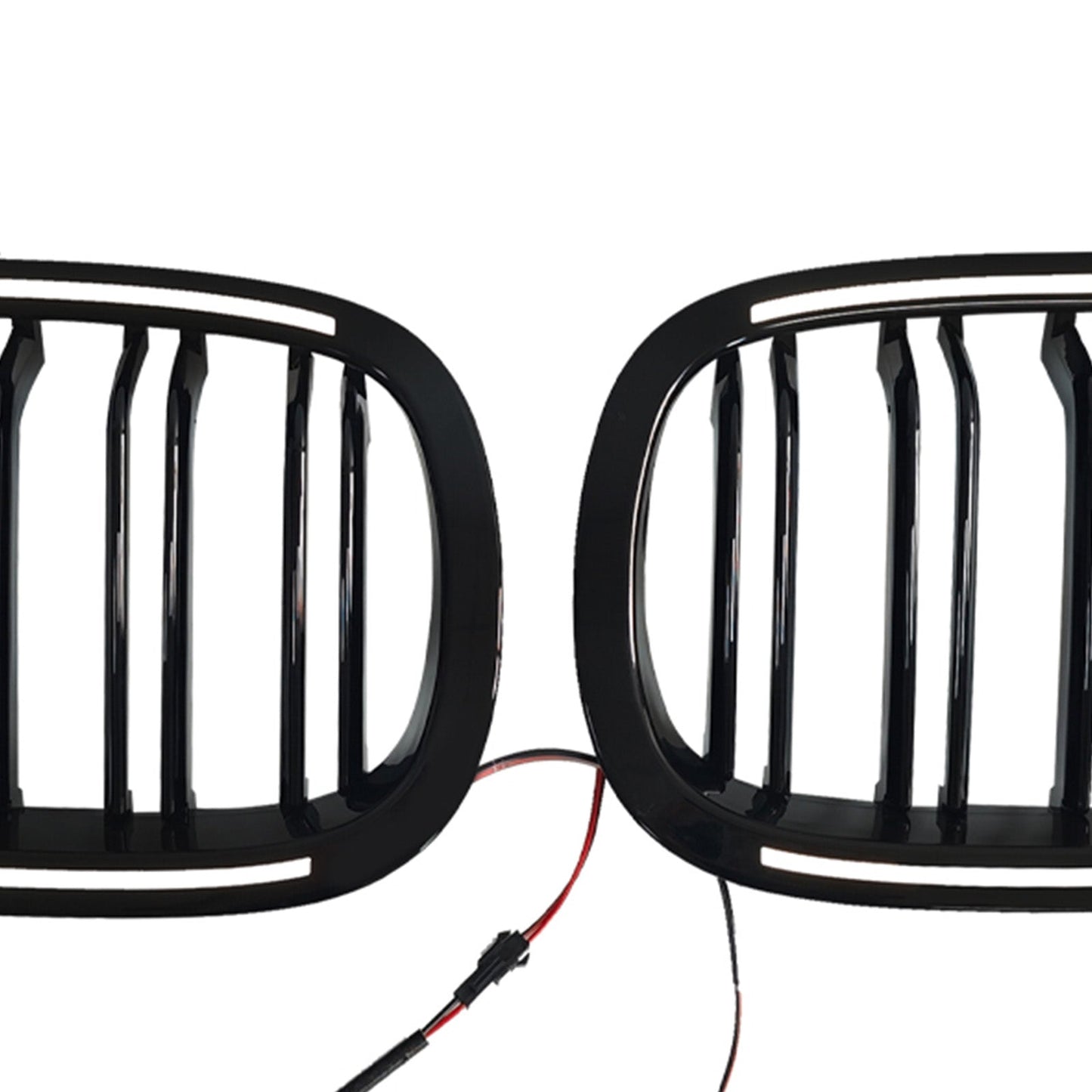 2004-2009 For BMW 5 Series Touring E61 520d 525d 530d 535d2PCS Glossy Black Front Sport Kidney Grille