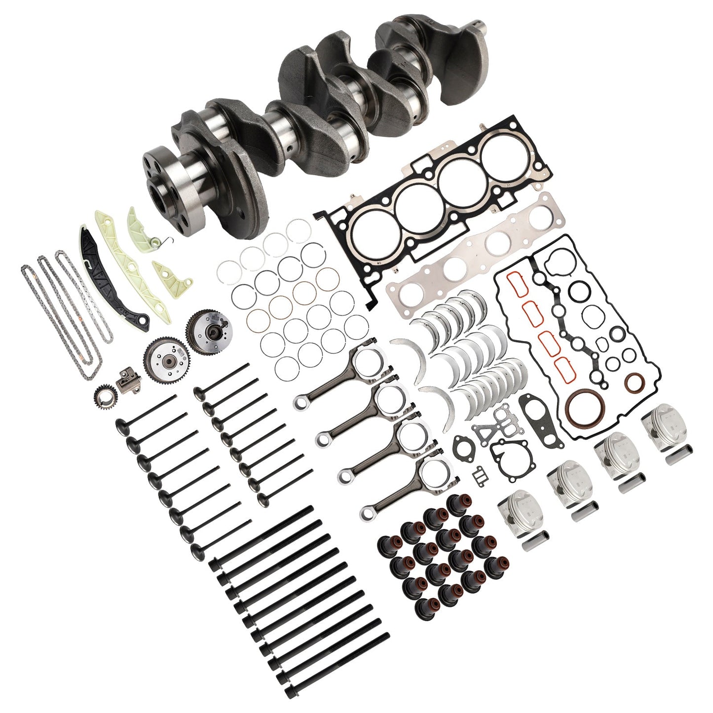G4KD 2.0L Engine Overhaul Rebuild Kit Crankshaft Rods Timing Kit for Hyundai KIA