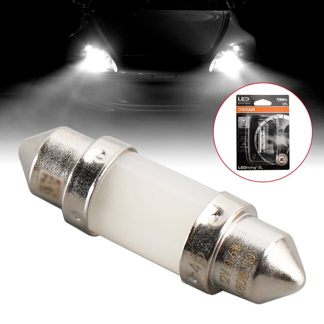 Car Light LEDriving SL C5W 6418DWP 36MM 12V 0.6W 6000K For OSRAM