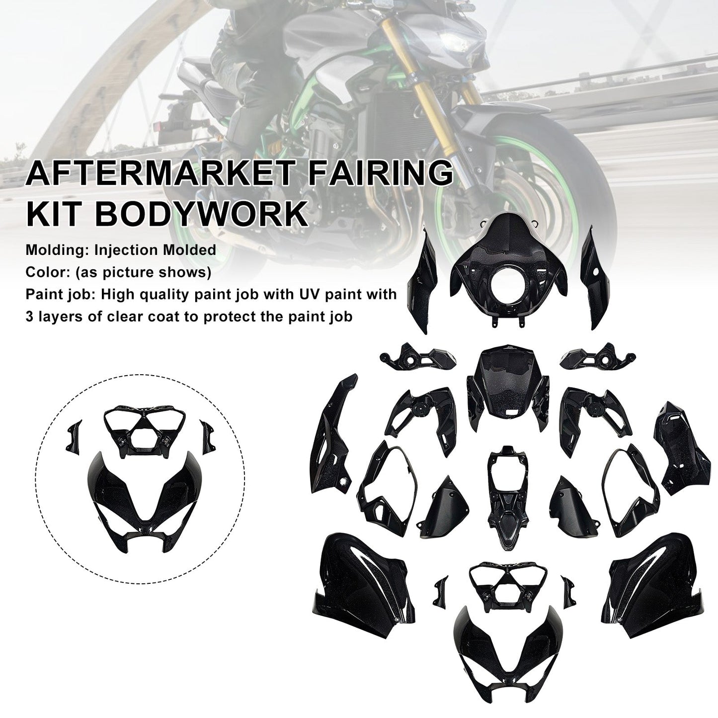 Injection Bodywork Fairing Kit for Kawasaki Z900 2025-2026