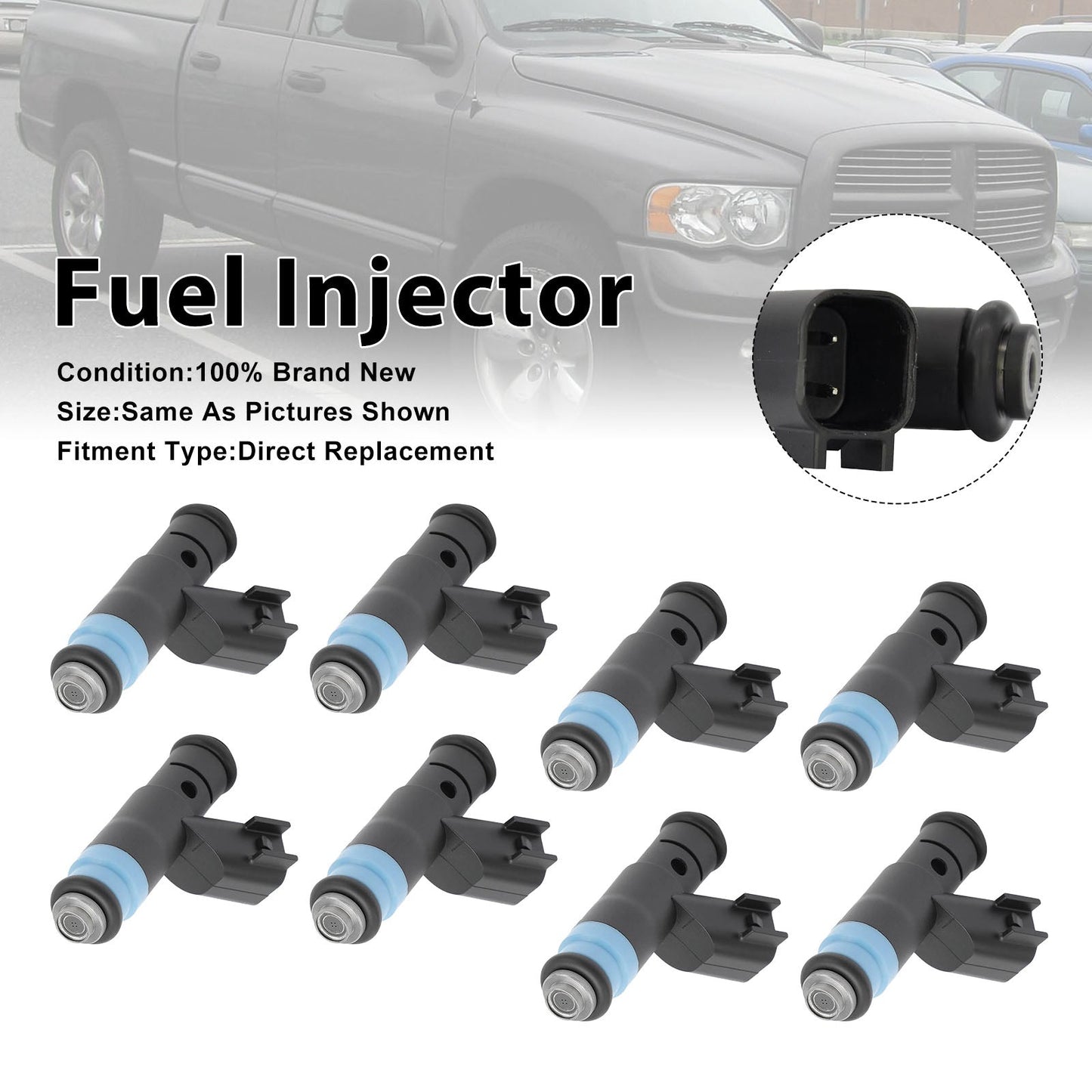 8Pcs Fuel Injector For Dodge Ram 1500 2500 3500 5.7L V8 2003 53032142AC