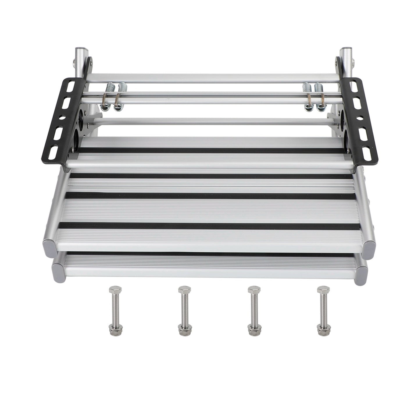Aluminum Folding Caravan Steps Manual Double Pull Out Drop Down For Motorhome RV Campervan