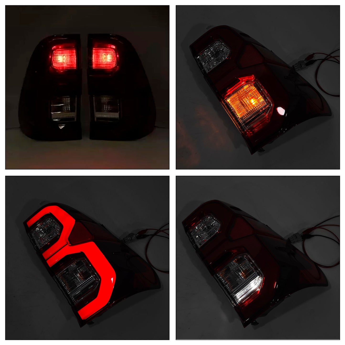 2015-2021 Toyota Hilux Revo Rocco Rear Right & Left LED Tail Light Lamp Pair