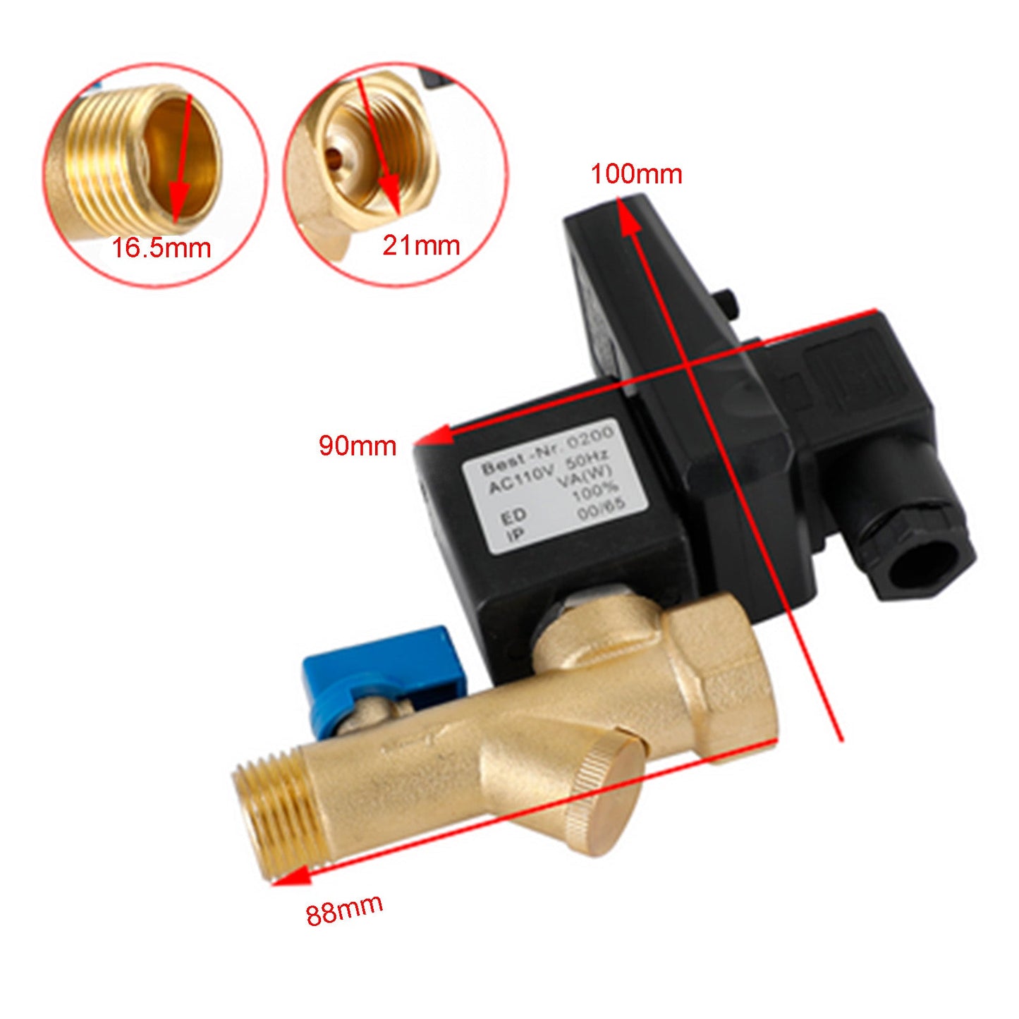 AC110V 1/2" Automatic Electronic Timed Air Compressor Auto Drain Valve