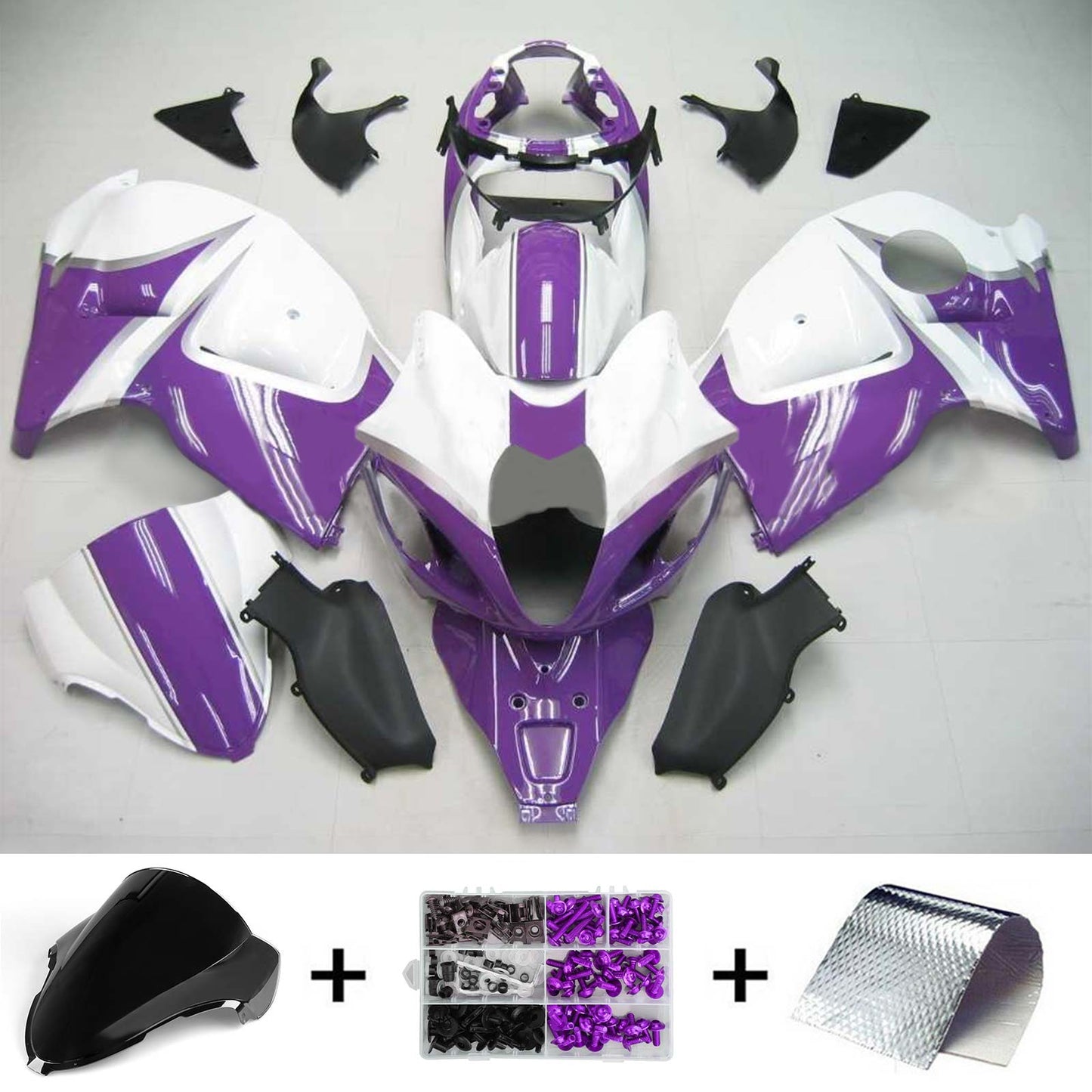 1999-2007 Suzuki Hayabusa GSX1300 Amotopart Injection Fairing Kit Bodywork Plastic ABS #121