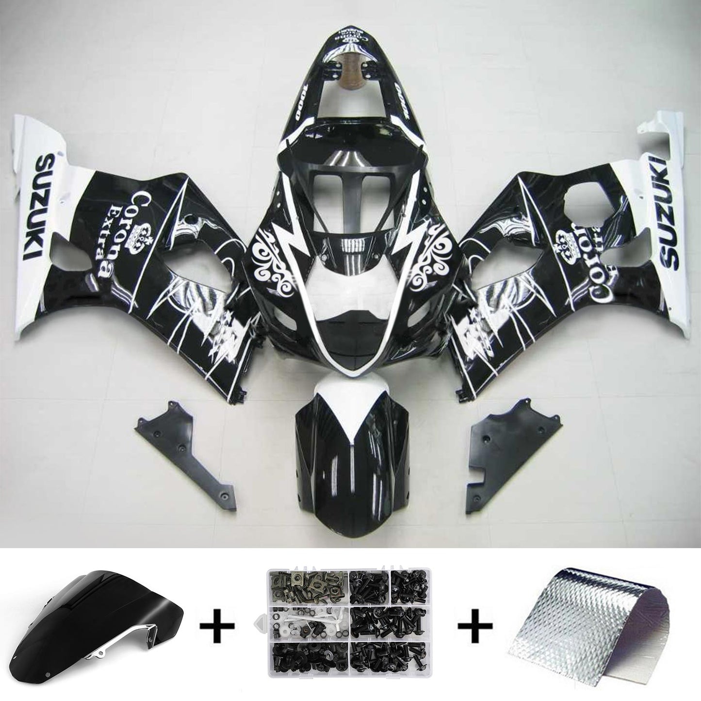 2003-2004 Suzuki GSXR1000 K3 Amotopart Injection Fairing Kit Bodywork Plastic ABS #108