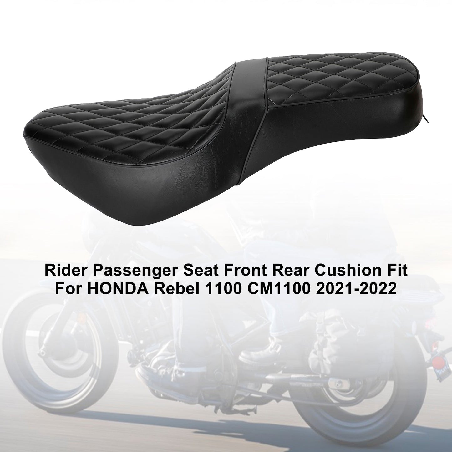 2021-2024 HONDA Rebel 1100 CM1100 Complete Cushion Rider Passenger Seat Matt Black