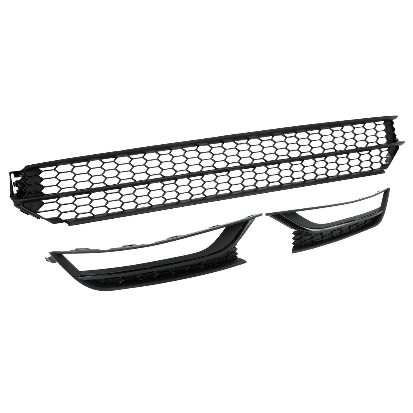 VW Passat 2012-2015 Front Bumper Lower Grille Grill Fog Light Cover Black Volkswagen